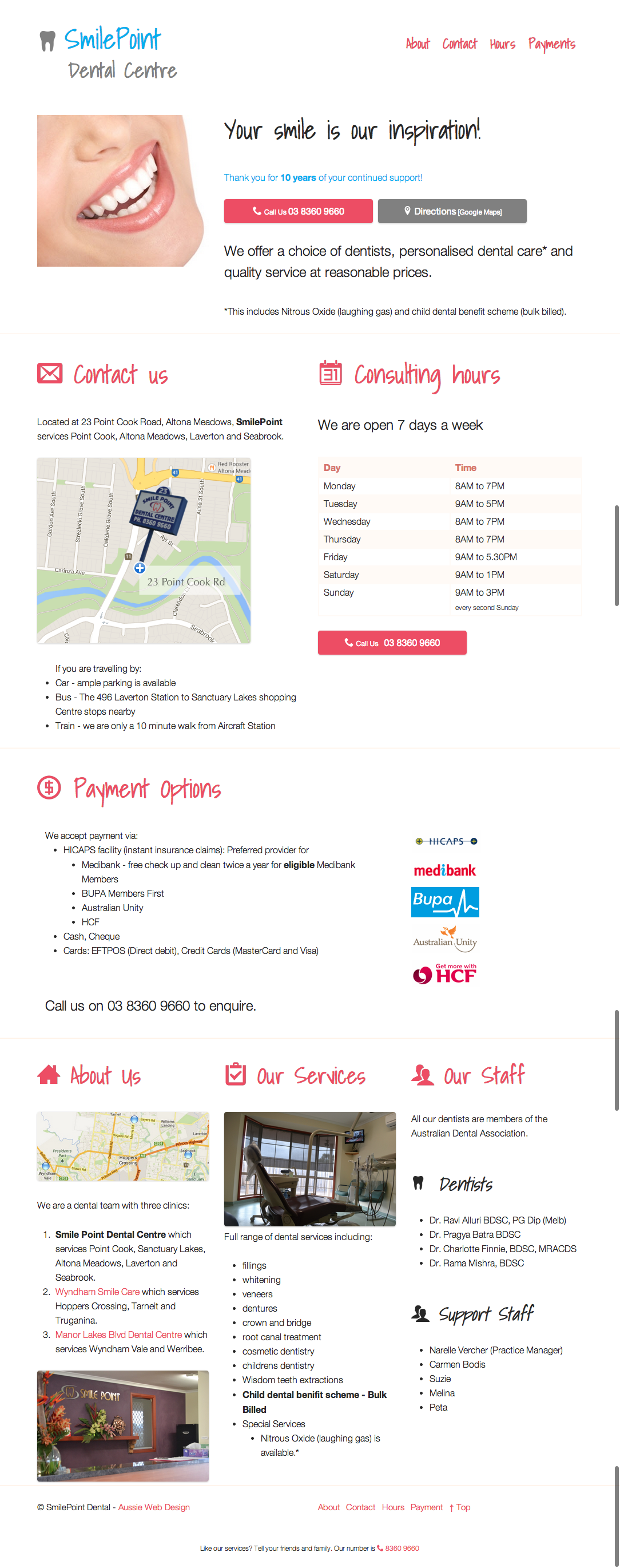 SmilePoint Dental Clinic - Web Design, Graphic Design